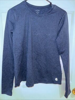 Calme Women's Long-Sleeve Crewneck Tee - Iris Black